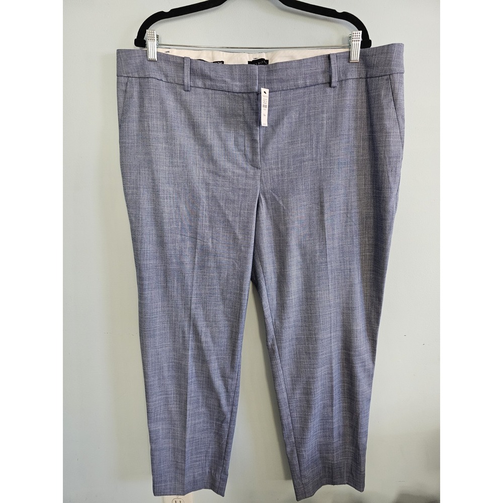 TALBOTS Hampshire Ankle Pant  Chambray‎ Blue Mid-Rise Ankle Size 18W